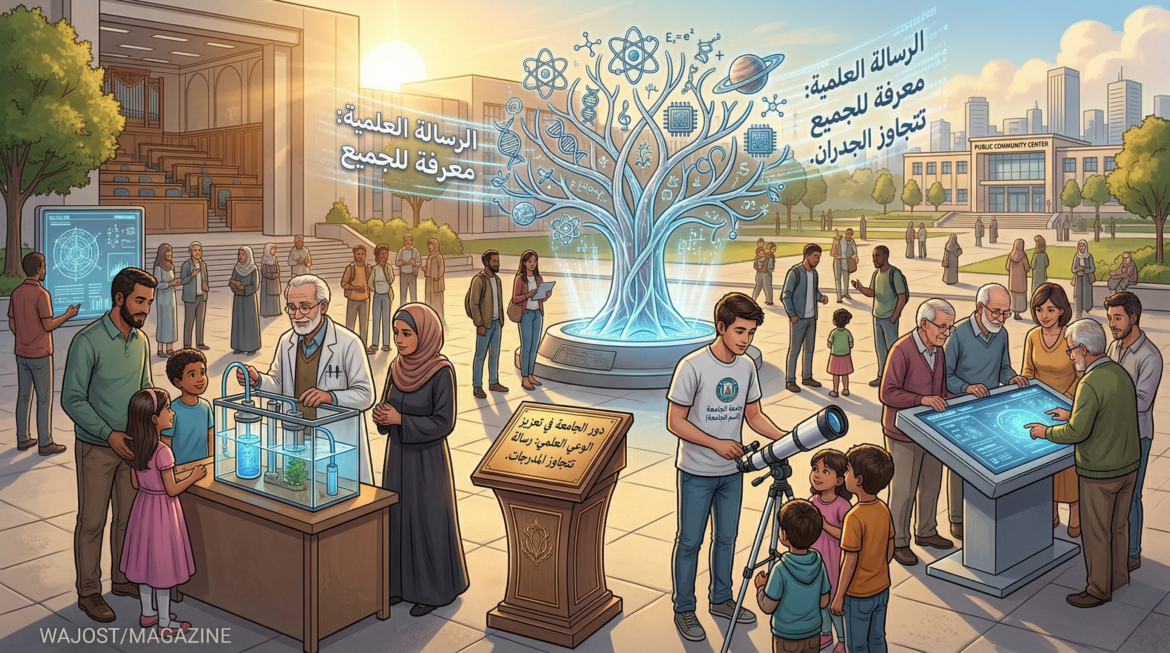 دور الجامعة في تعزيز الوعي العلمي: رسالة تتجاوز أسوار المدرجات.
